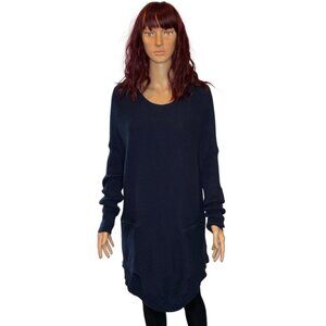 Victoria's Secret Oversized High-low Sweater Navy Blue Sz M